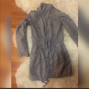 Grey lightweight gym windbreaker jacket coat s